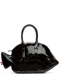 Женская черная кожаная сумка от Thom Browne