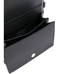 Женская черная кожаная сумка от Moschino