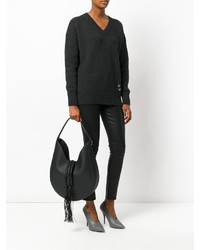 Женская черная кожаная сумка от Altuzarra