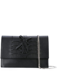 Женская черная кожаная сумка от Casadei