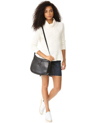 Женская черная кожаная сумка от Frye