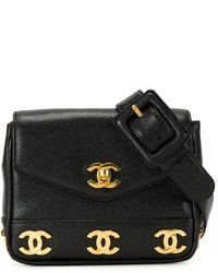 Женская черная кожаная сумка от Chanel