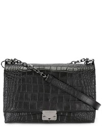 Женская черная кожаная сумка от Emporio Armani
