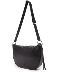 Женская черная кожаная сумка от Elizabeth and James