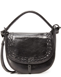 Женская черная кожаная сумка от Foley + Corinna
