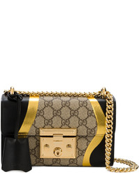 Женская черная кожаная сумка от Gucci