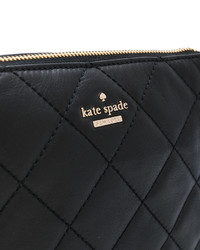 Женская черная кожаная сумка от Kate Spade