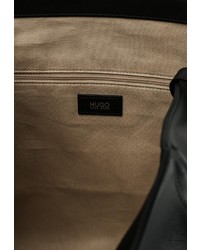 Женская черная кожаная сумка от Hugo