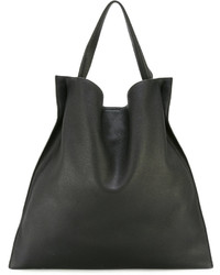 Женская черная кожаная сумка от Jil Sander