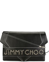 Женская черная кожаная сумка от Jimmy Choo