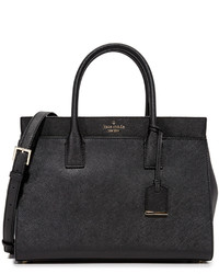 Женская черная кожаная сумка от Kate Spade