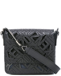 Женская черная кожаная сумка от Kenzo