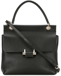 Женская черная кожаная сумка от Lanvin