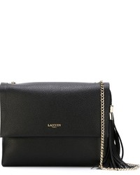 Женская черная кожаная сумка от Lanvin