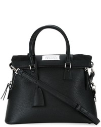 Женская черная кожаная сумка от Maison Margiela