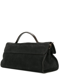 Женская черная кожаная сумка от Zanellato