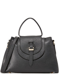 Женская черная кожаная сумка от Meli-Melo