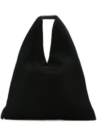 Женская черная кожаная сумка от MM6 MAISON MARGIELA