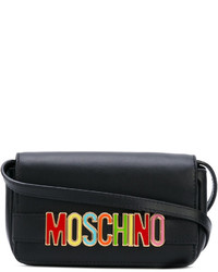 Женская черная кожаная сумка от Moschino