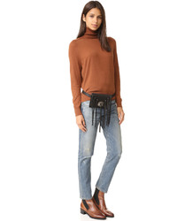 Женская черная кожаная сумка от B-Low the Belt