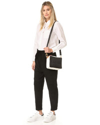 Женская черная кожаная сумка от Kenzo