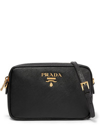 Женская черная кожаная сумка от Prada