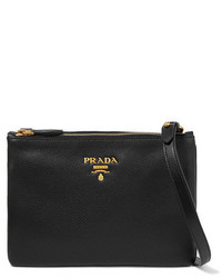 Женская черная кожаная сумка от Prada