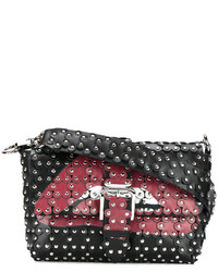 Женская черная кожаная сумка от RED Valentino