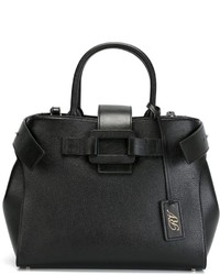 Женская черная кожаная сумка от Roger Vivier