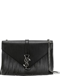 Женская черная кожаная сумка от Saint Laurent