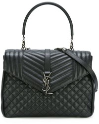 Женская черная кожаная сумка от Saint Laurent
