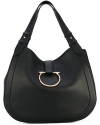 Женская черная кожаная сумка от Salvatore Ferragamo