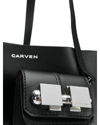 Женская черная кожаная сумка от Carven