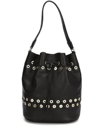 Женская черная кожаная сумка от Sonia Rykiel