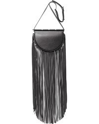Женская черная кожаная сумка от Thierry Mugler