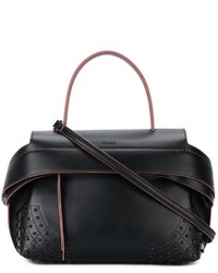 Женская черная кожаная сумка от Tod's