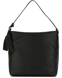 Женская черная кожаная сумка от Tory Burch