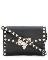 Женская черная кожаная сумка от Valentino Garavani