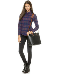 Женская черная кожаная сумка от Madewell