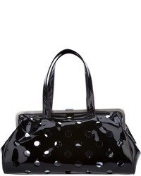 Черная кожаная сумочка с вырезом от Junya Watanabe
