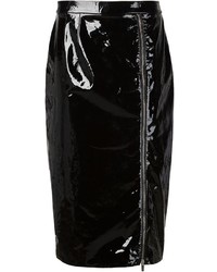 Черная кожаная юбка-карандаш от Christopher Kane
