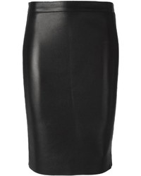 Черная кожаная юбка-карандаш от Dsquared2