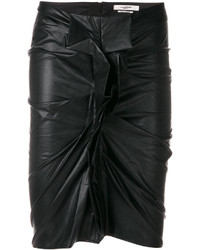 Черная кожаная юбка-карандаш от Etoile Isabel Marant