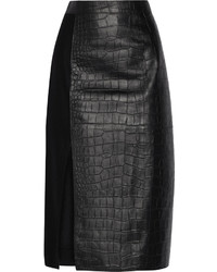 Черная кожаная юбка-карандаш от Jason Wu