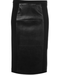 Черная кожаная юбка-карандаш от MICHAEL Michael Kors