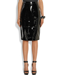 Черная кожаная юбка-карандаш от Givenchy