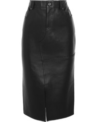 Черная кожаная юбка-карандаш от Tom Ford