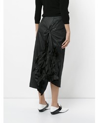 Черная кожаная юбка-миди от Comme Des Garçons Vintage