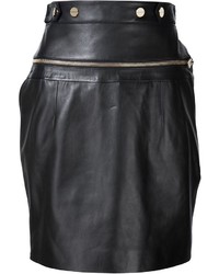 Черная кожаная юбка от Alexandre Vauthier