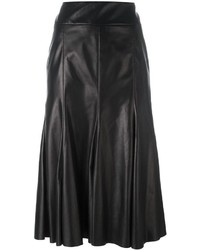 Черная кожаная юбка от Drome